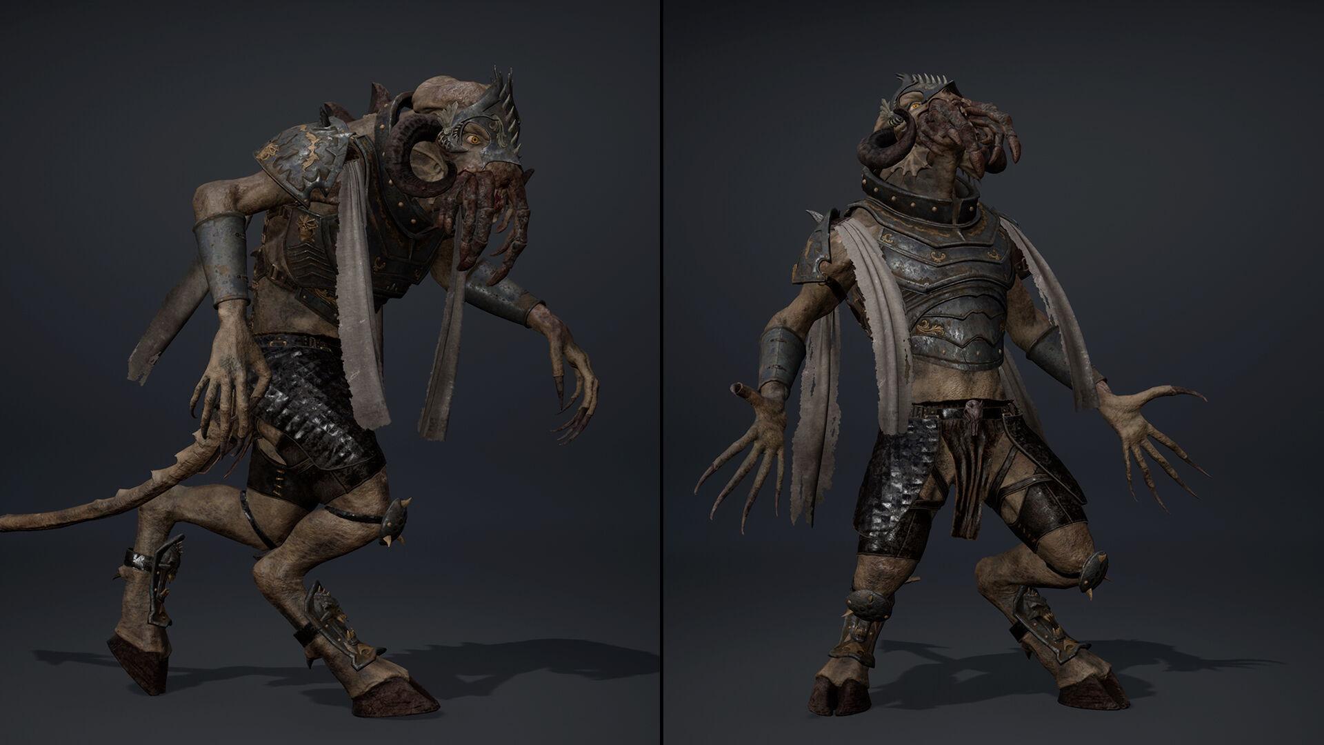 Obsidian Swordman Arm2 Low-poly 3D model_12