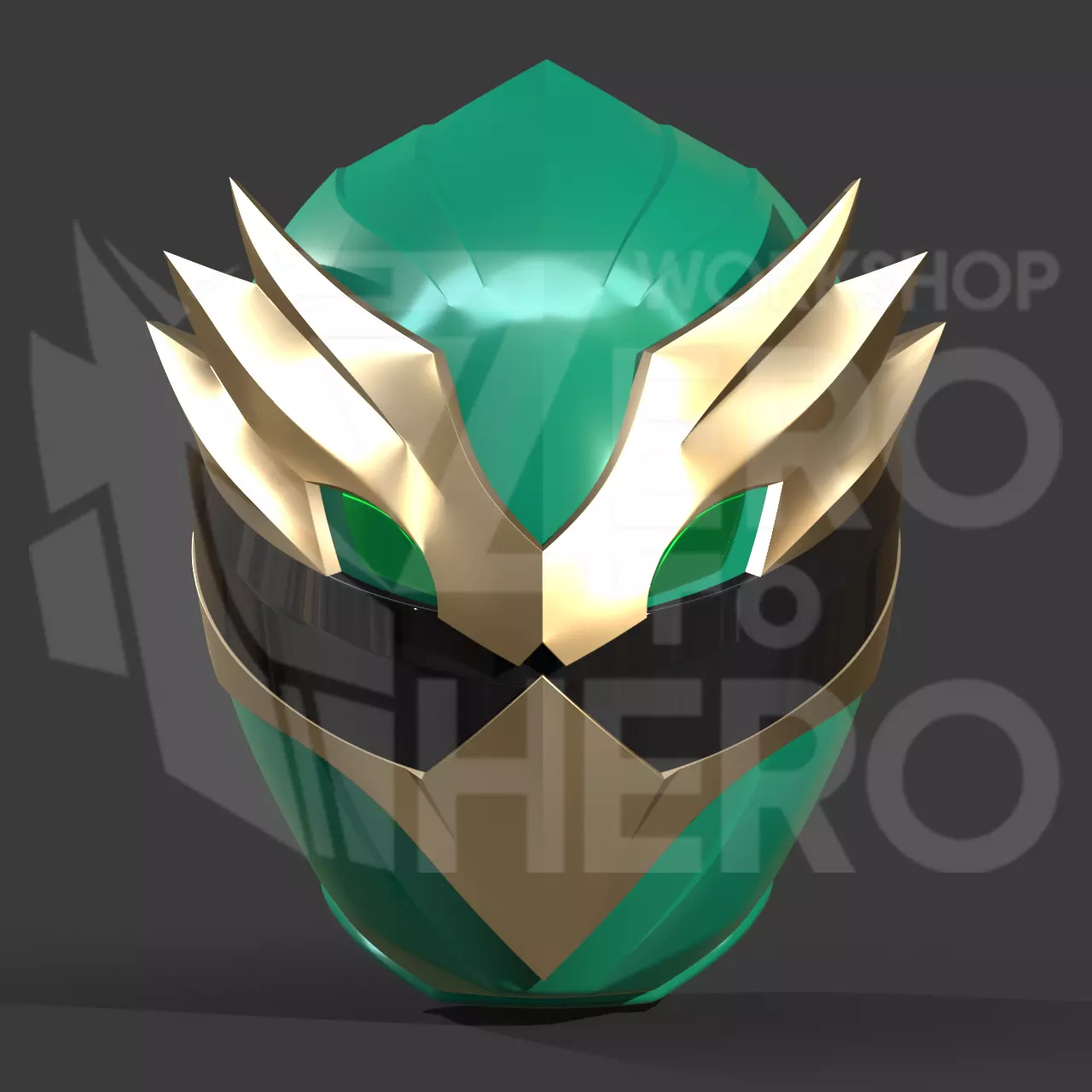 No1 Sentai Gozyuger - Gozyuger Green Helmet 3D print model_0