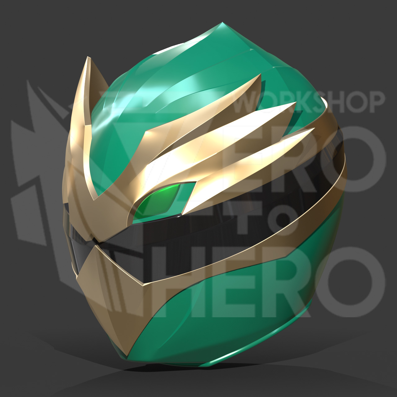 No1 Sentai Gozyuger - Gozyuger Green Helmet 3D print model_1