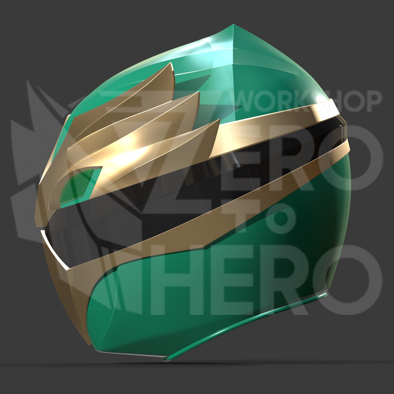 No1 Sentai Gozyuger - Gozyuger Green Helmet 3D print model_2
