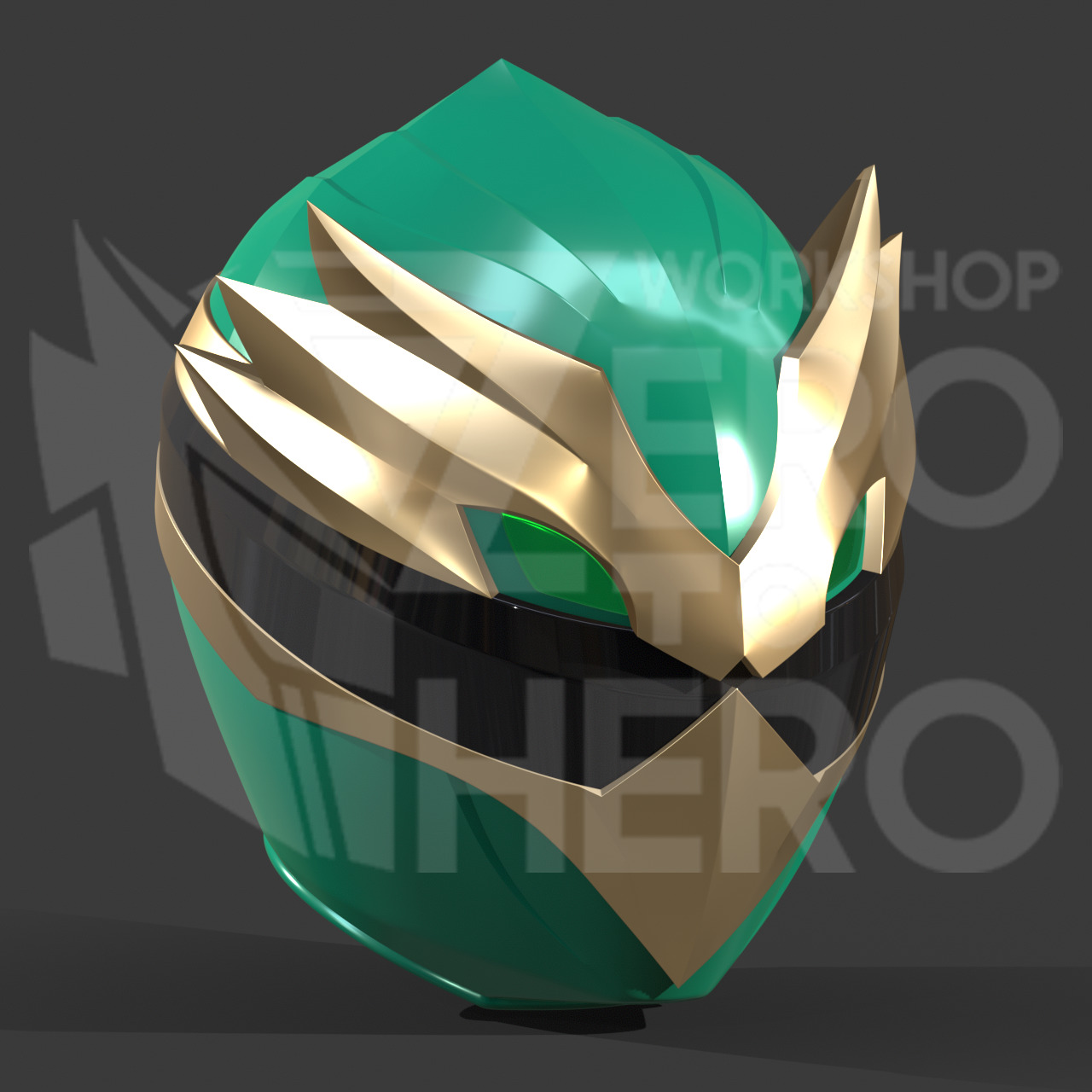 No1 Sentai Gozyuger - Gozyuger Green Helmet 3D print model_3
