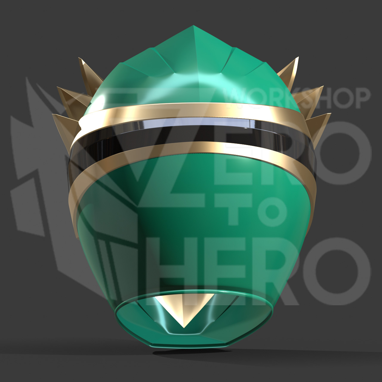 No1 Sentai Gozyuger - Gozyuger Green Helmet 3D print model_4