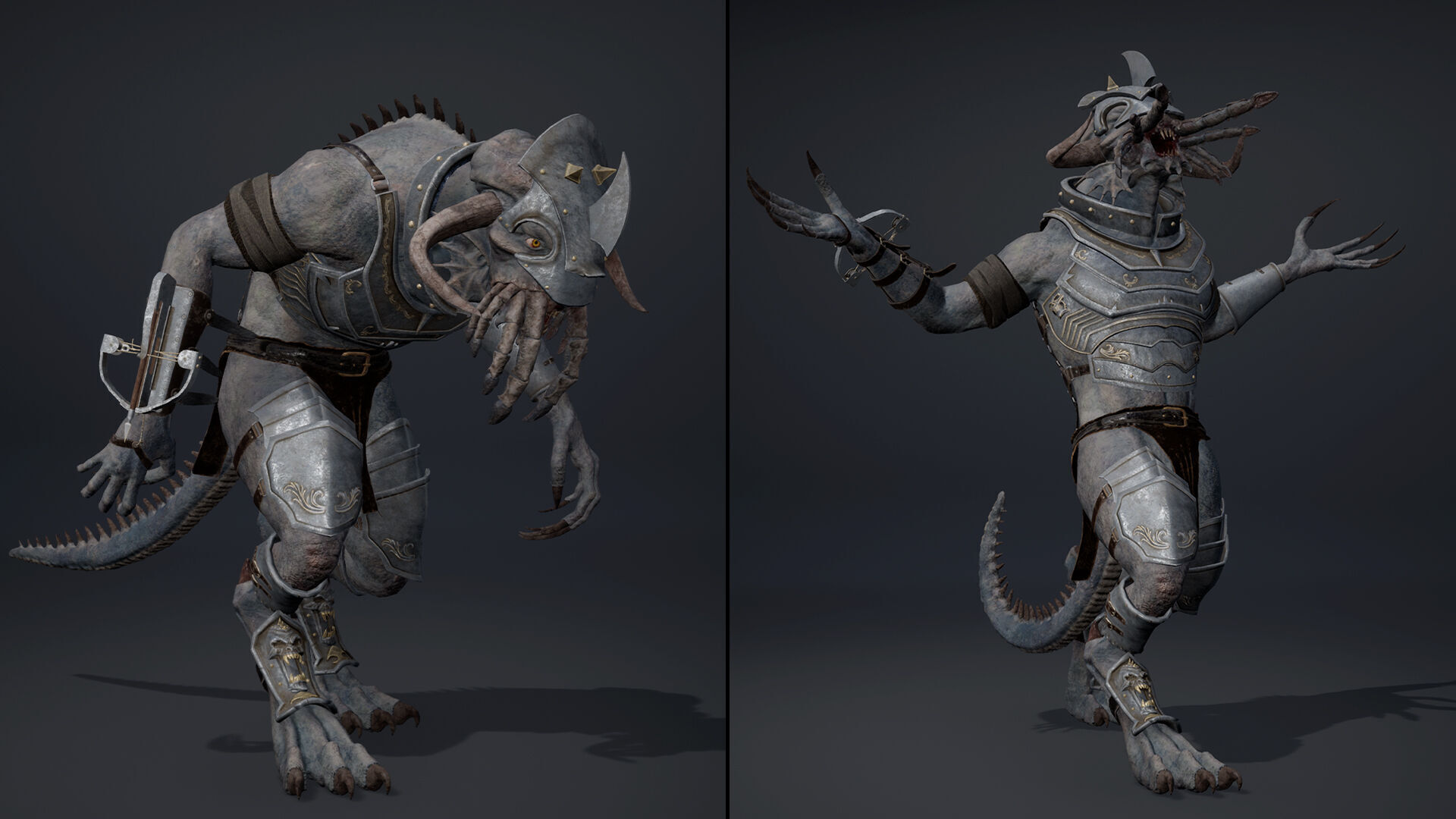 Obsidian Swordman Arm1 Brutal Low-poly 3D model_13