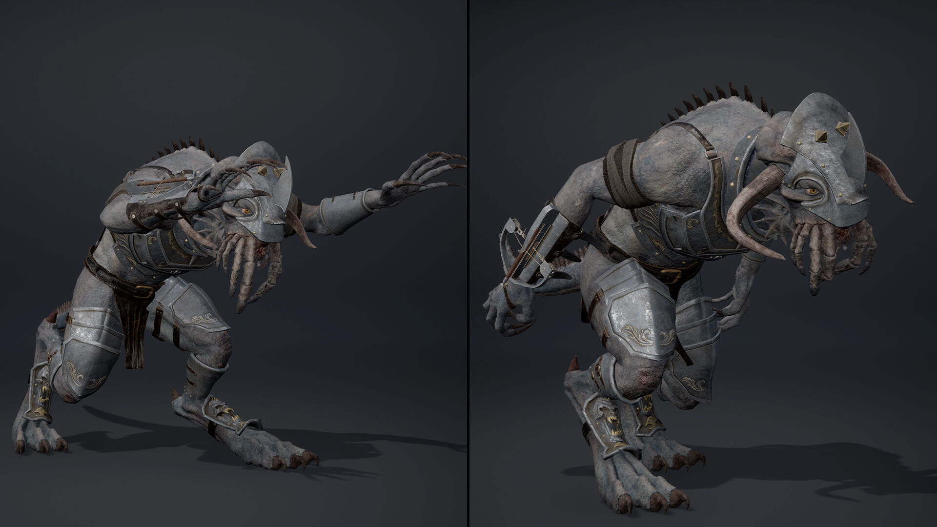 Obsidian Swordman Arm1 Brutal Low-poly 3D model_11