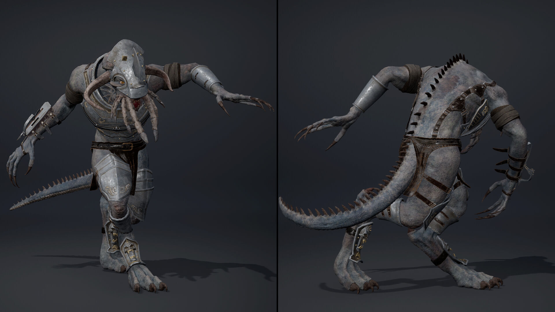 Obsidian Swordman Arm1 Brutal Low-poly 3D model_14