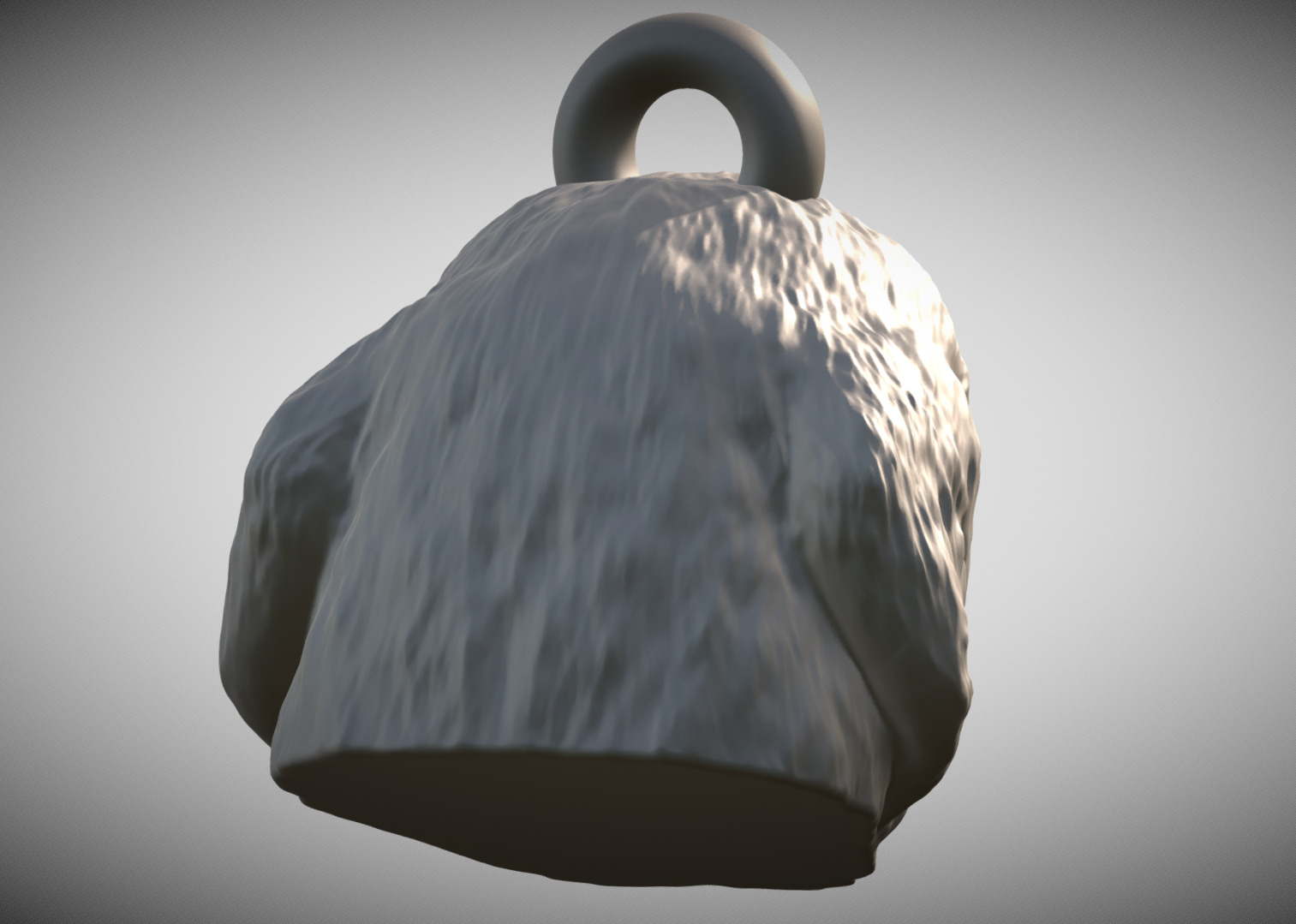 Puppy of Tibetan Mastiff head key ring for 3D printing 3D print model_6