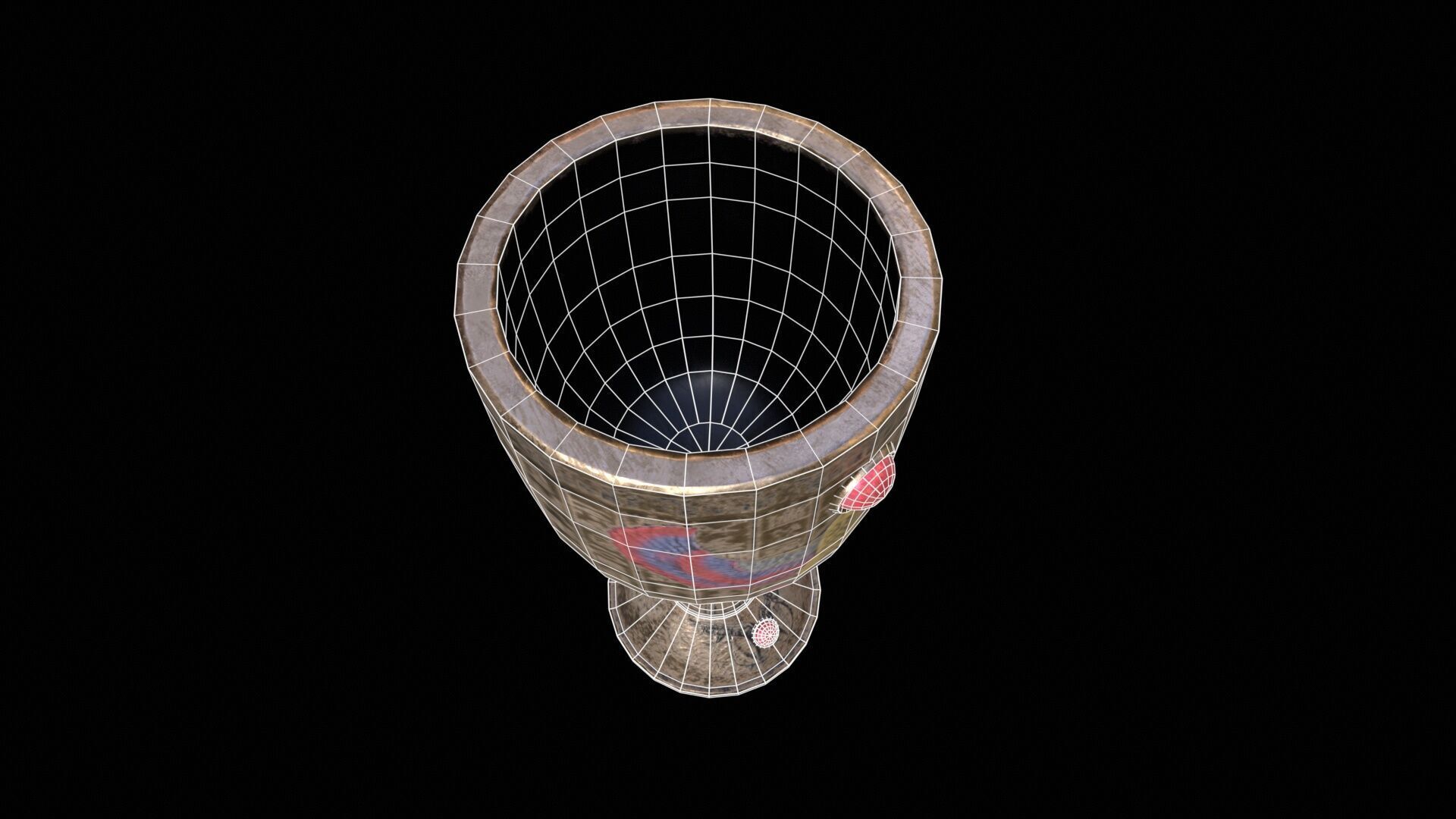 Egyptian Winged Horus Falcon Chalice PBR Low-poly 3D model_12