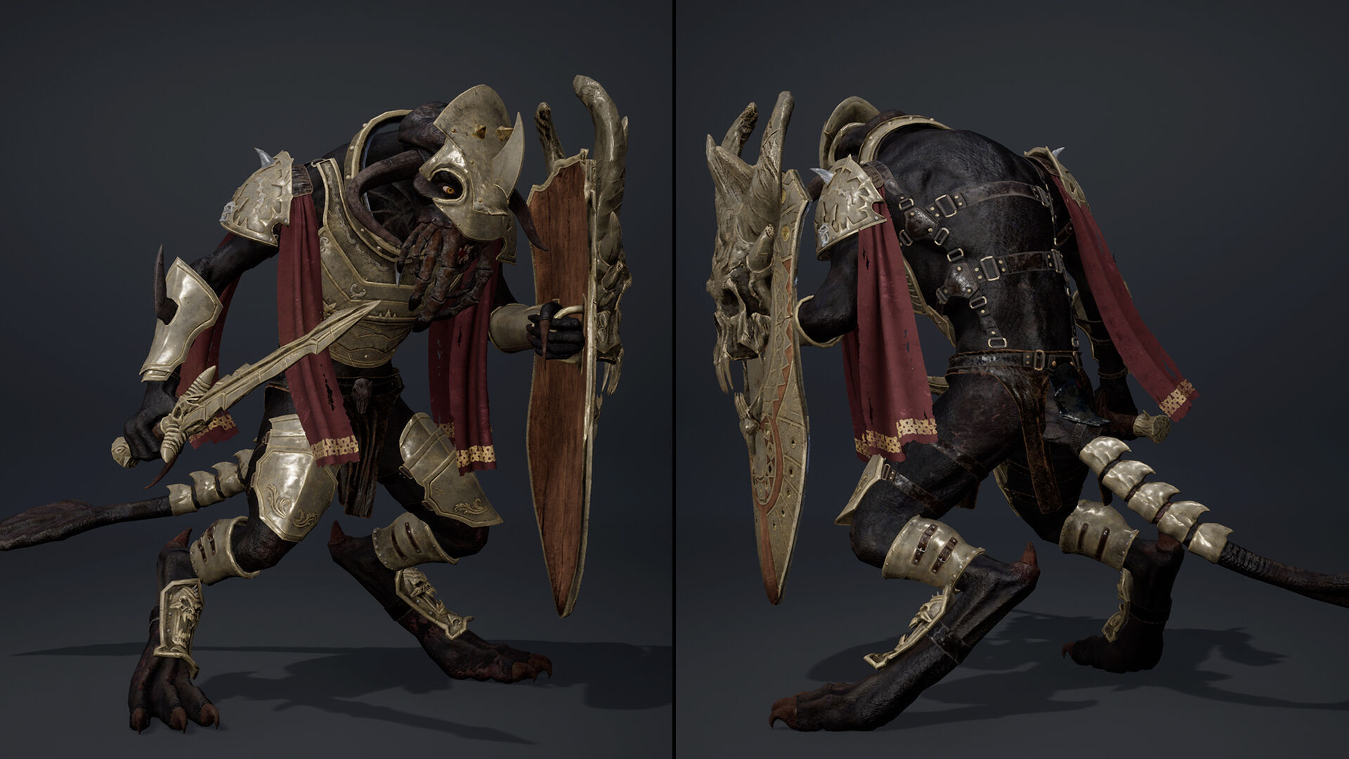 Obsidian Swordman Arm1 Low-poly 3D model_5