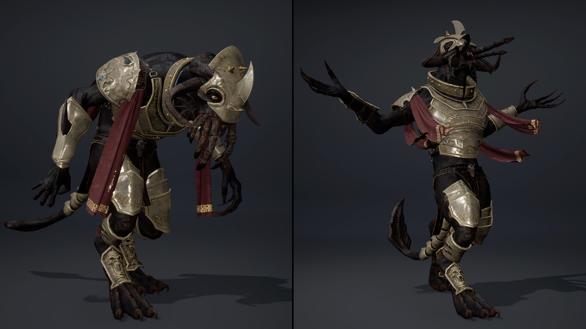 Obsidian Swordman Arm1 Low-poly 3D model_14