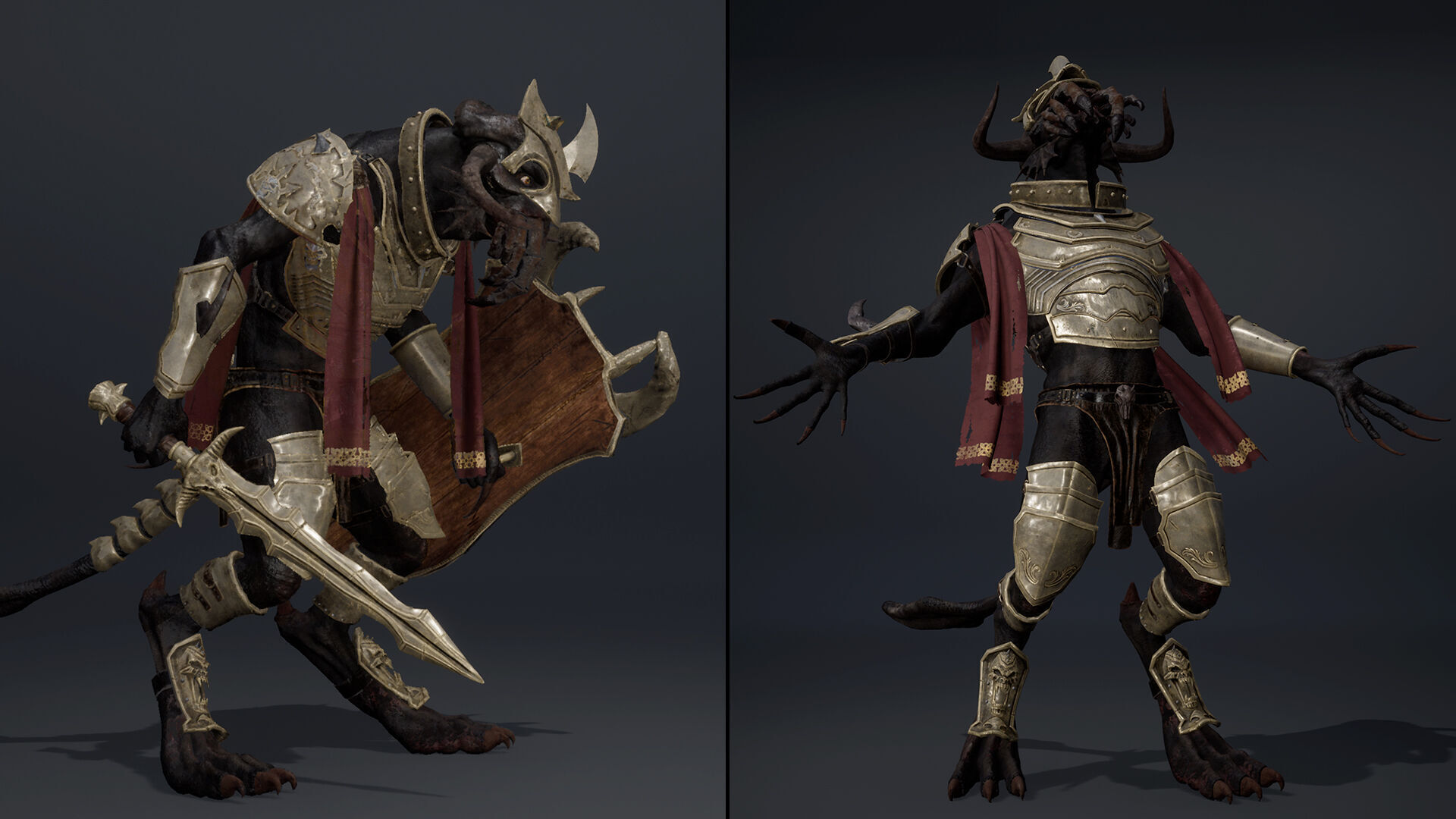 Obsidian Swordman Arm1 Low-poly 3D model_7