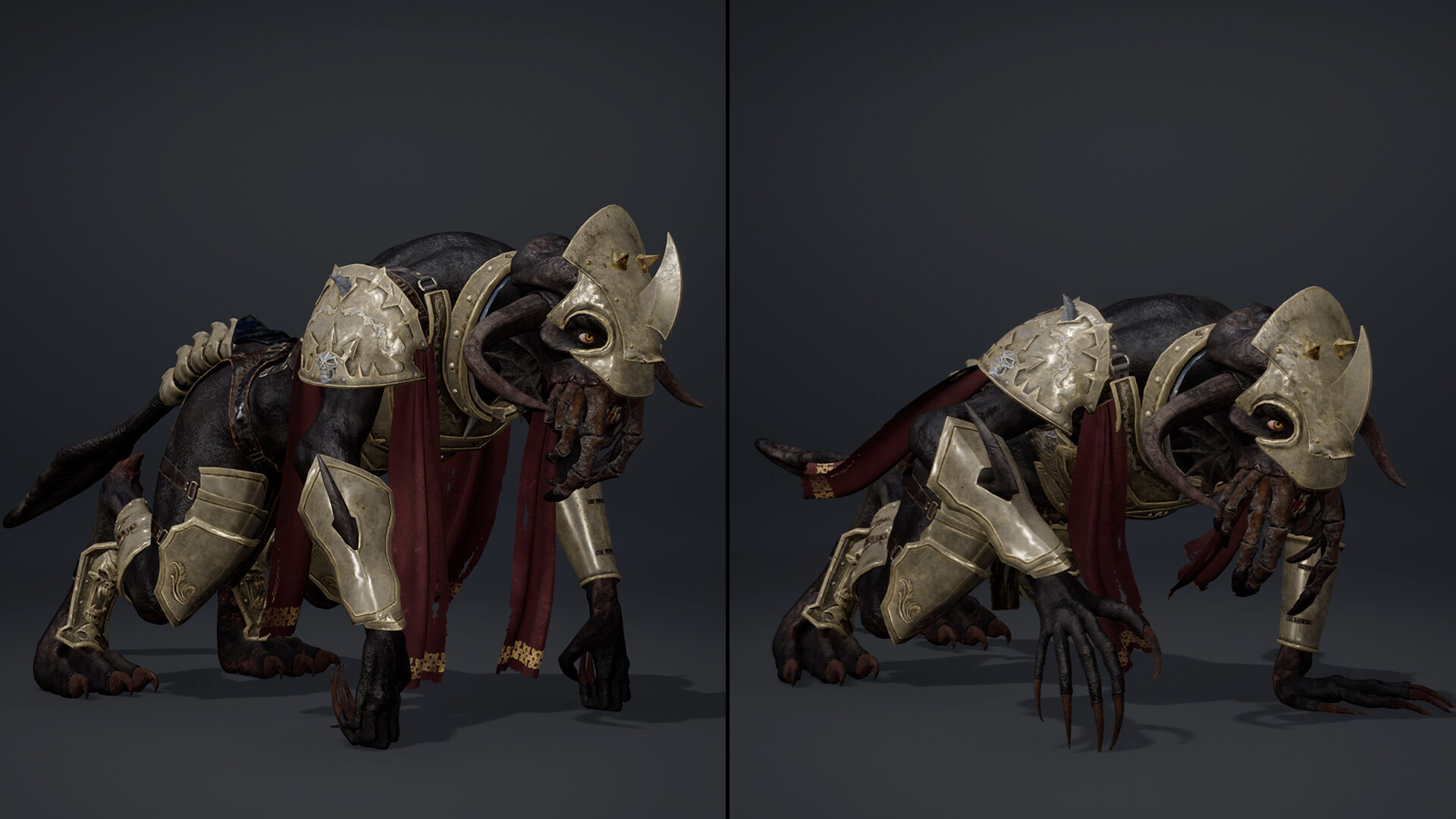 Obsidian Swordman Arm1 Low-poly 3D model_13