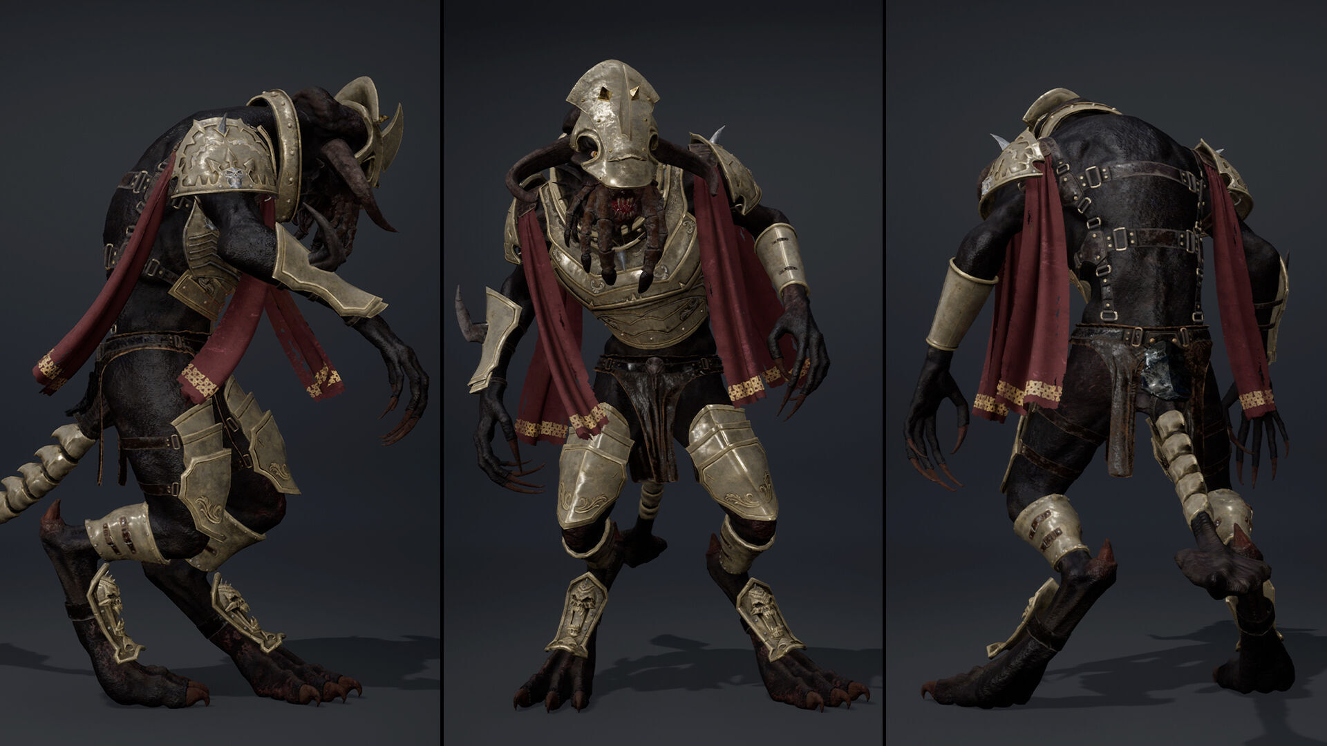 Obsidian Swordman Arm1 Low-poly 3D model_9