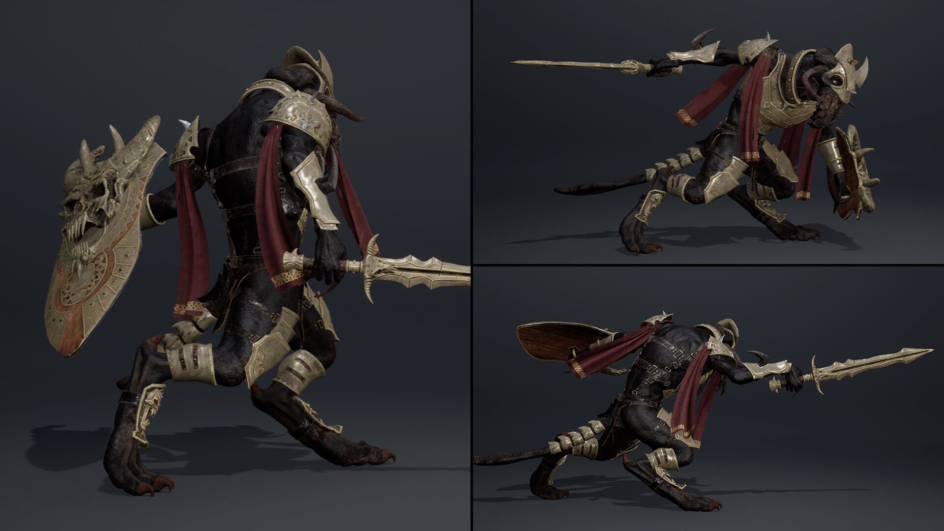 Obsidian Swordman Arm1 Low-poly 3D model_8