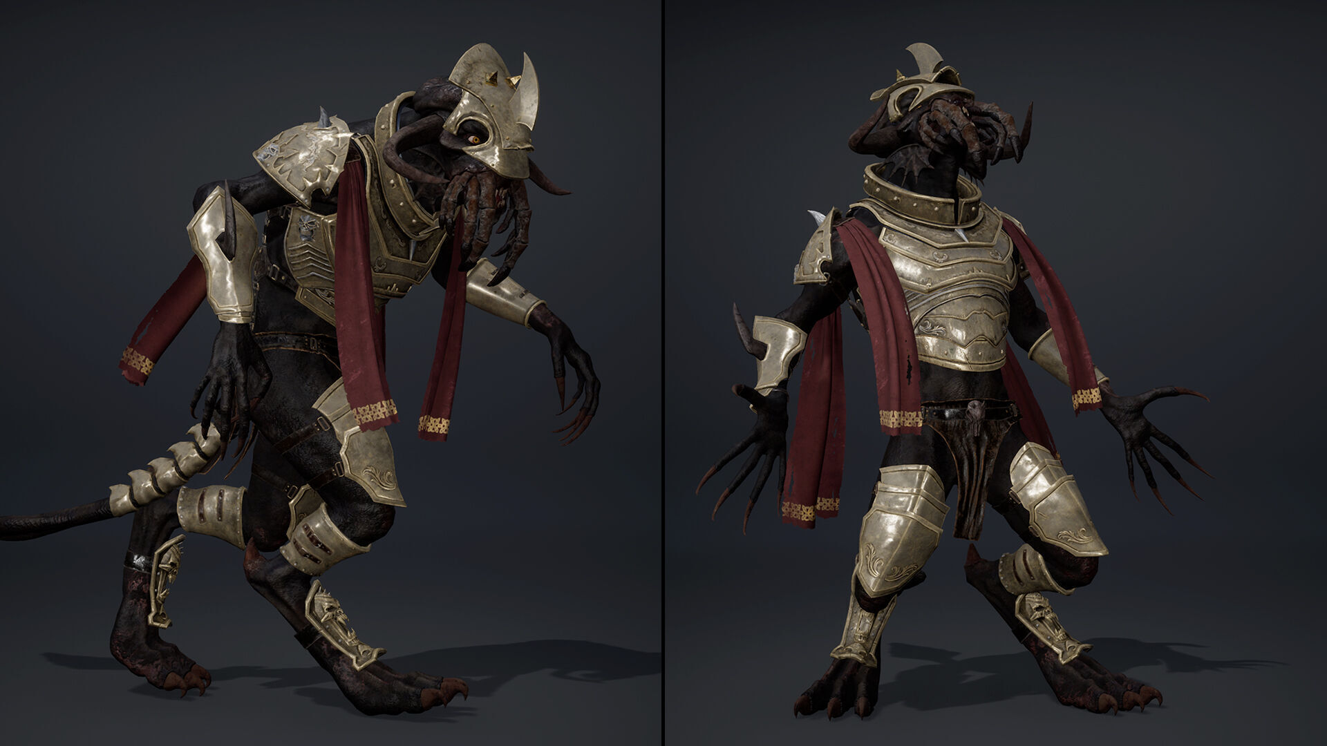 Obsidian Swordman Arm1 Low-poly 3D model_10