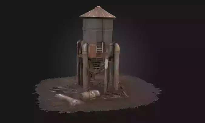 Industrial Water Tower  Pillar of Urban Infrastructure