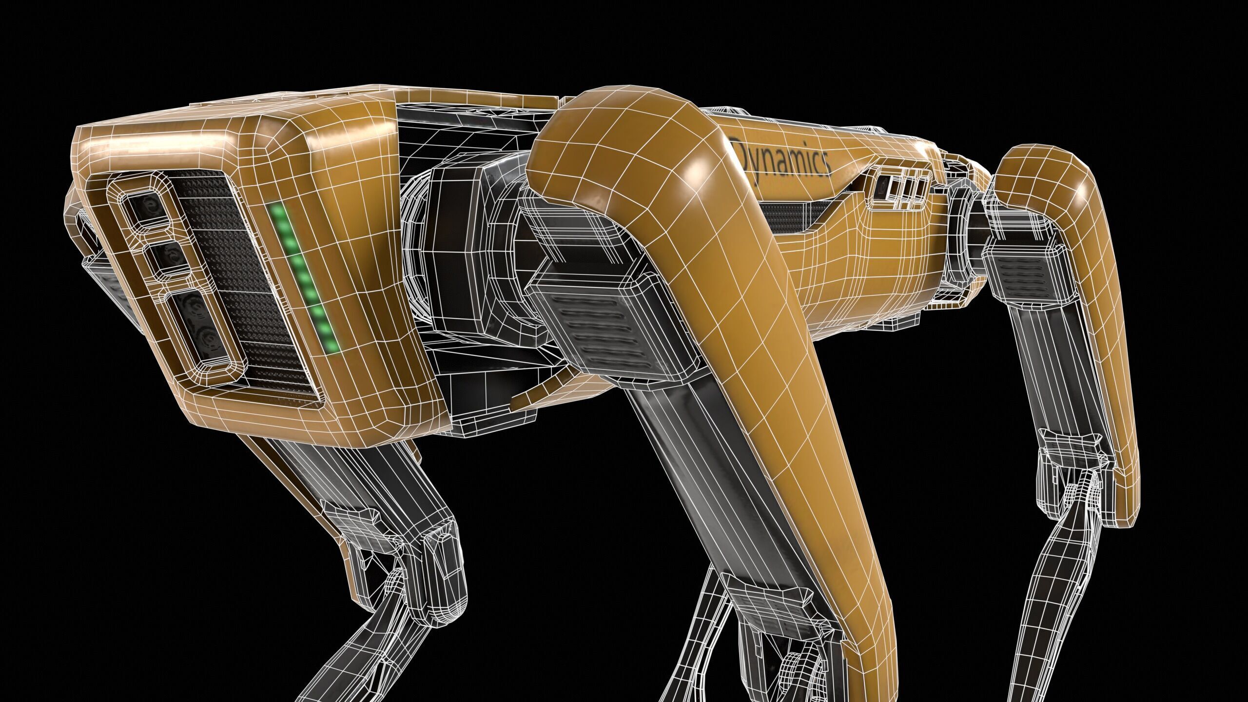 Spot Mini Robot PBR Low-poly 3D model_17