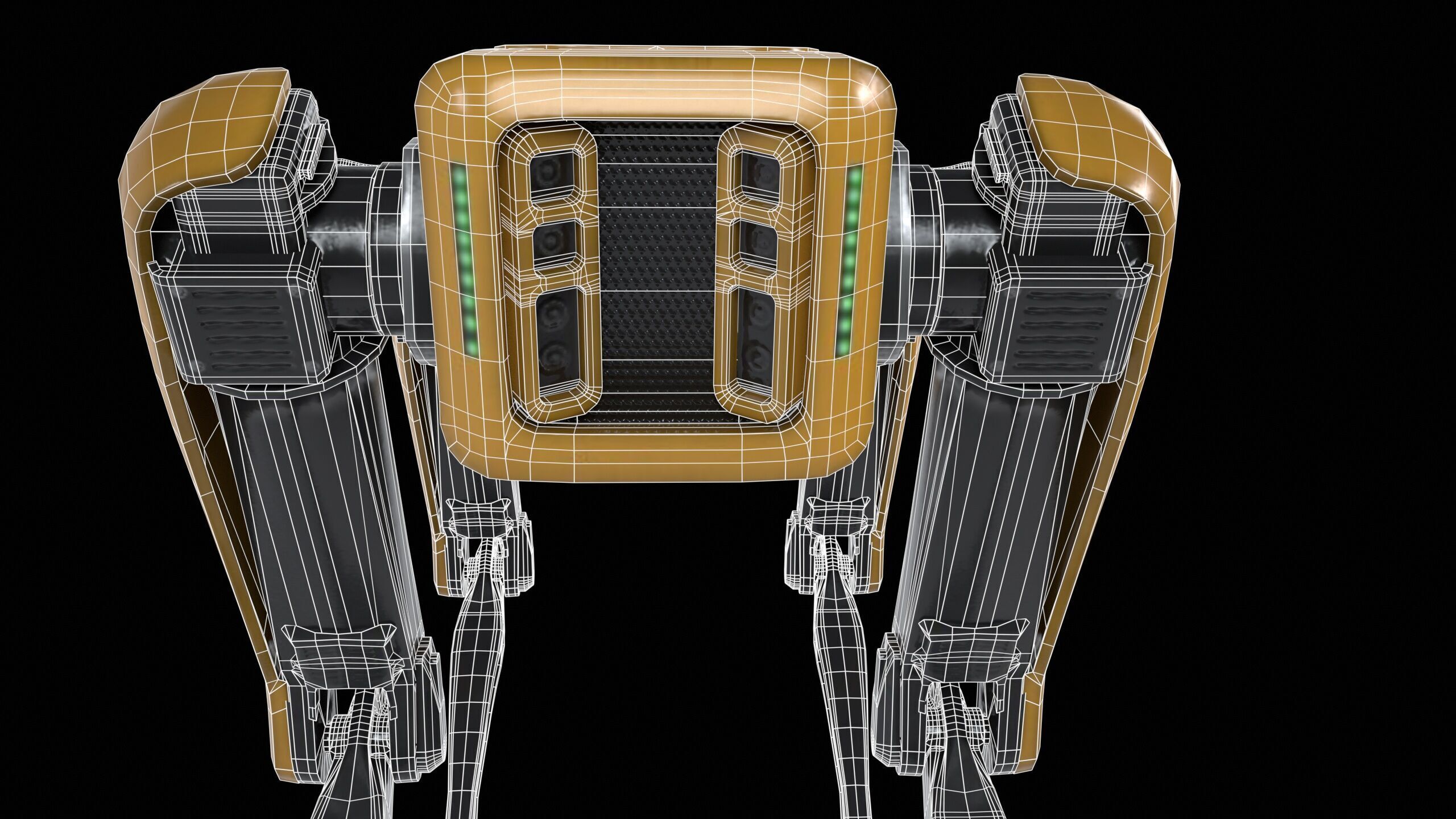 Spot Mini Robot PBR Low-poly 3D model_14