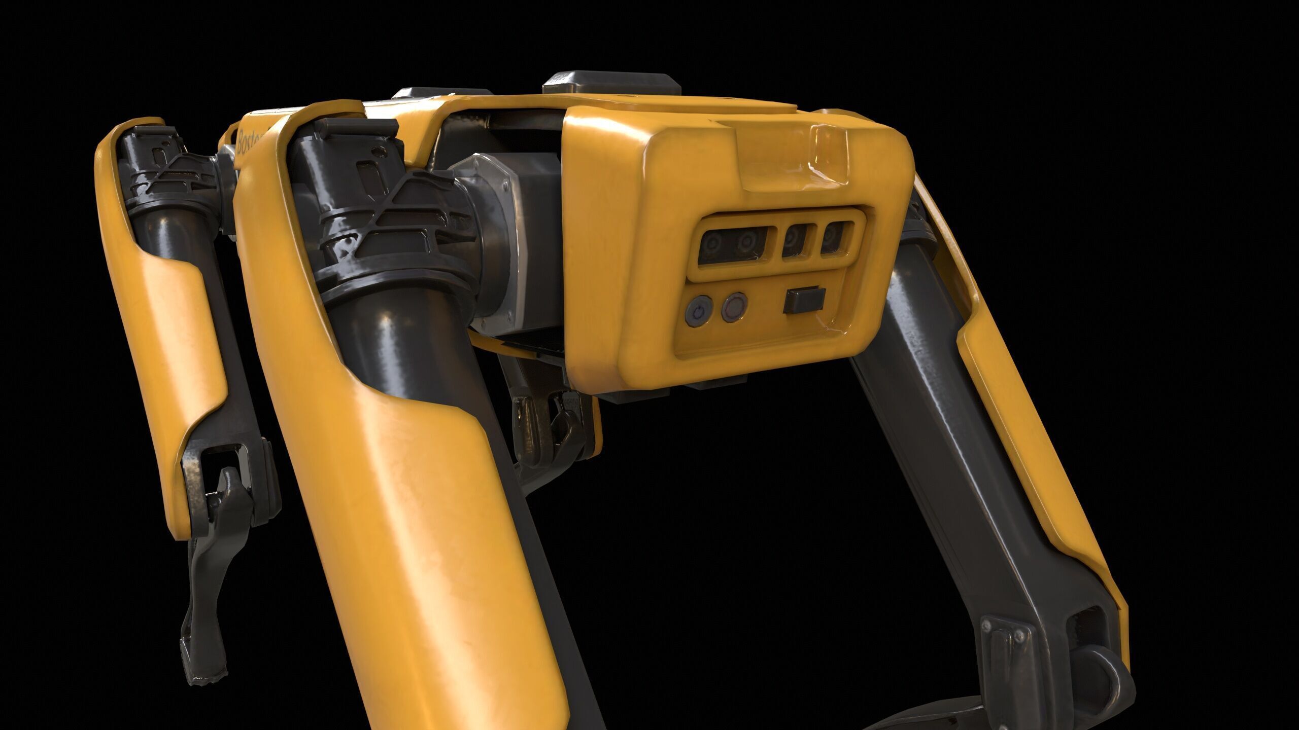 Spot Mini Robot PBR Low-poly 3D model_9