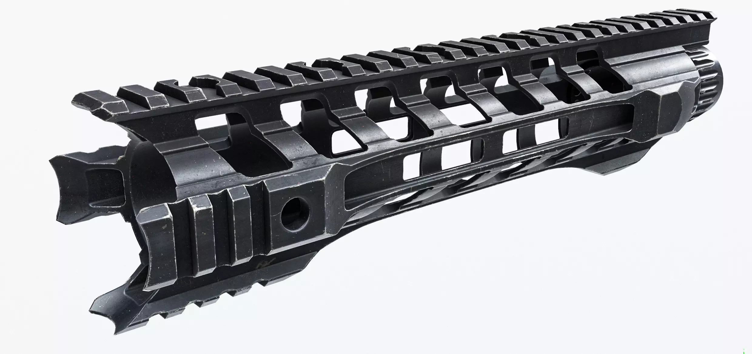 AR15 - M4A1 - Night Rail 5x56 Handguard LowPoly Low-poly 3D model_2