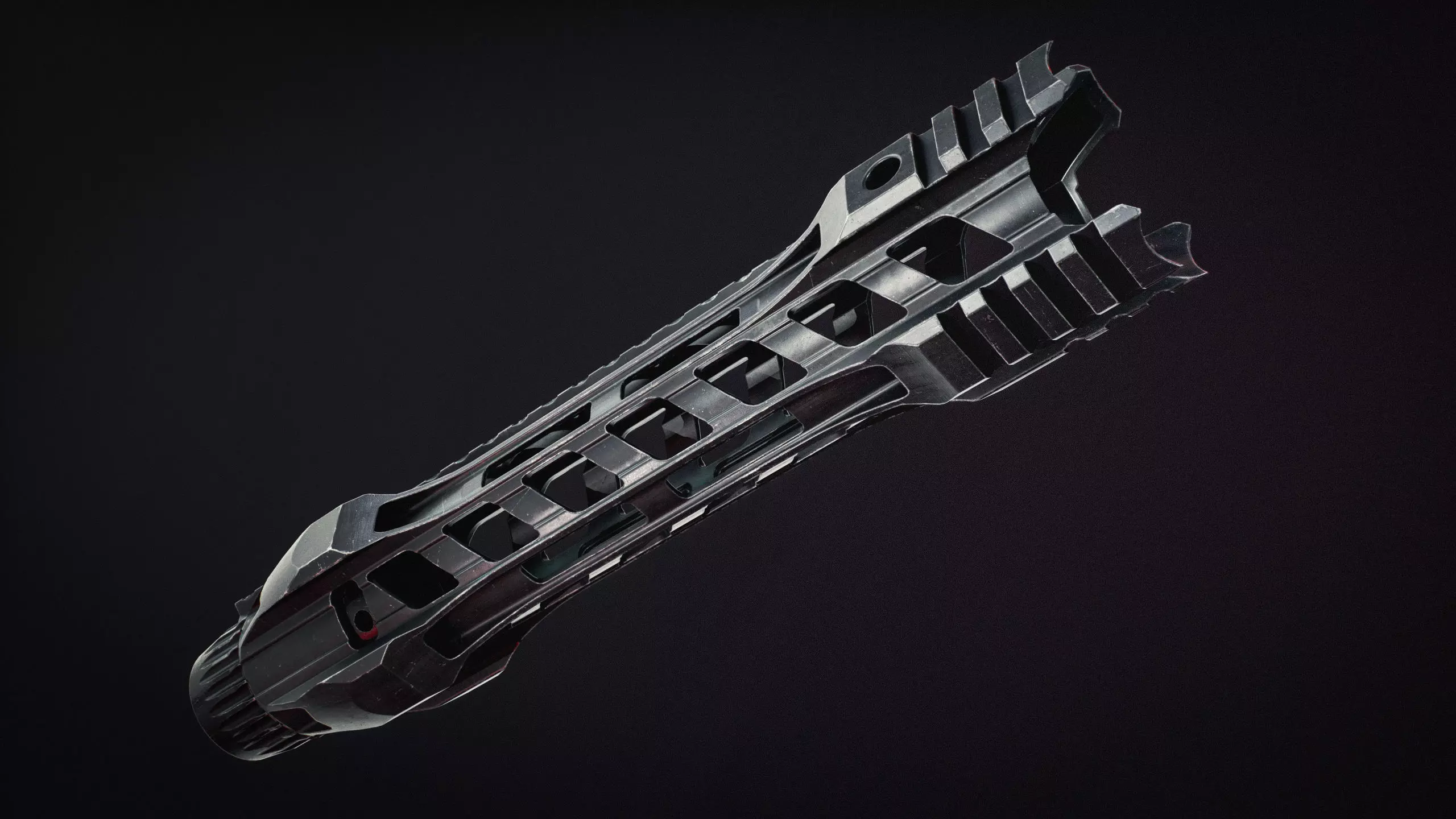 AR15 - M4A1 - Night Rail 5x56 Handguard LowPoly Low-poly 3D model_7