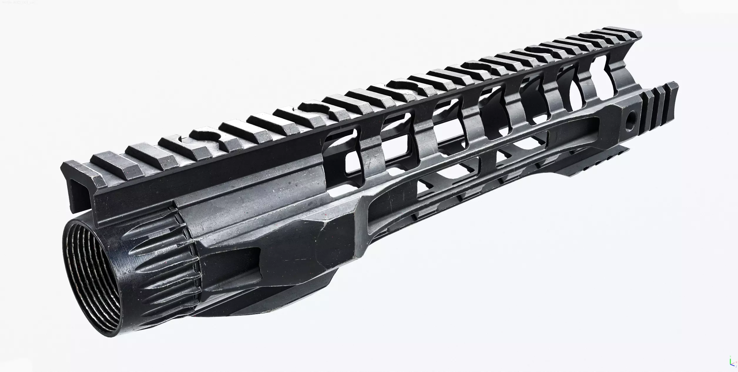 AR15 - M4A1 - Night Rail 5x56 Handguard LowPoly Low-poly 3D model_3