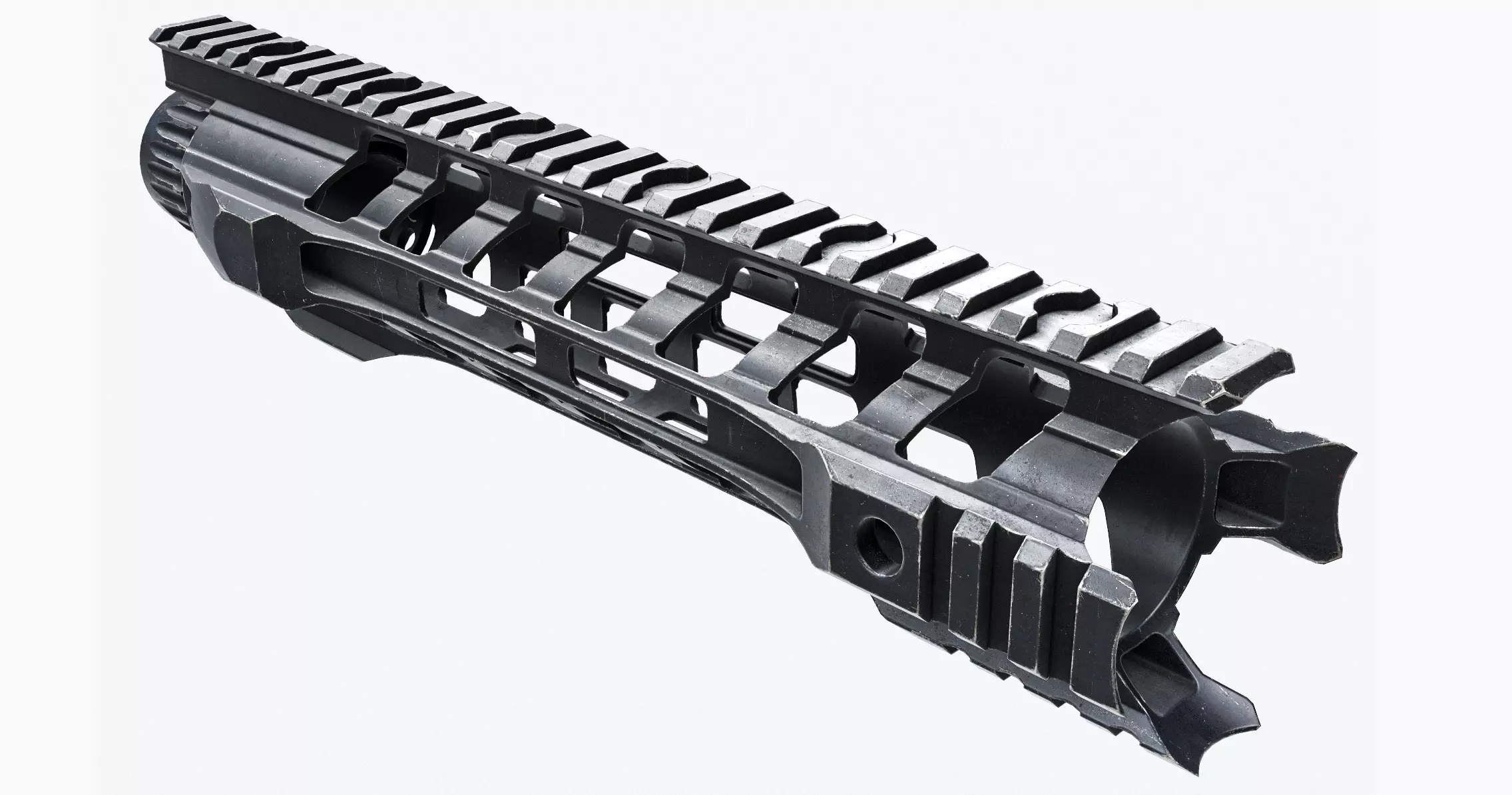 AR15 - M4A1 - Night Rail 5x56 Handguard LowPoly Low-poly 3D model_1