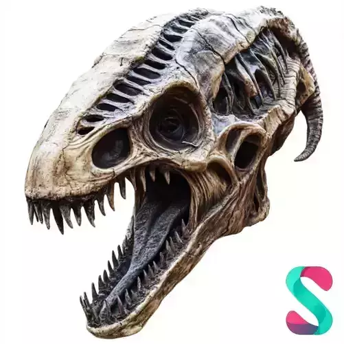 Horned Dinosaur Skull Sculpture 3D Printable STL and 3D Files