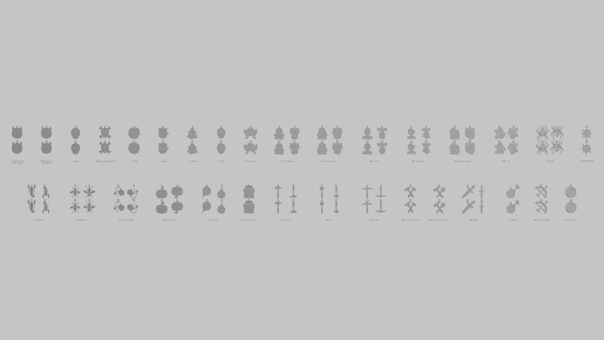 Halloween Haunts Pendant STL Collection 3D print model_0