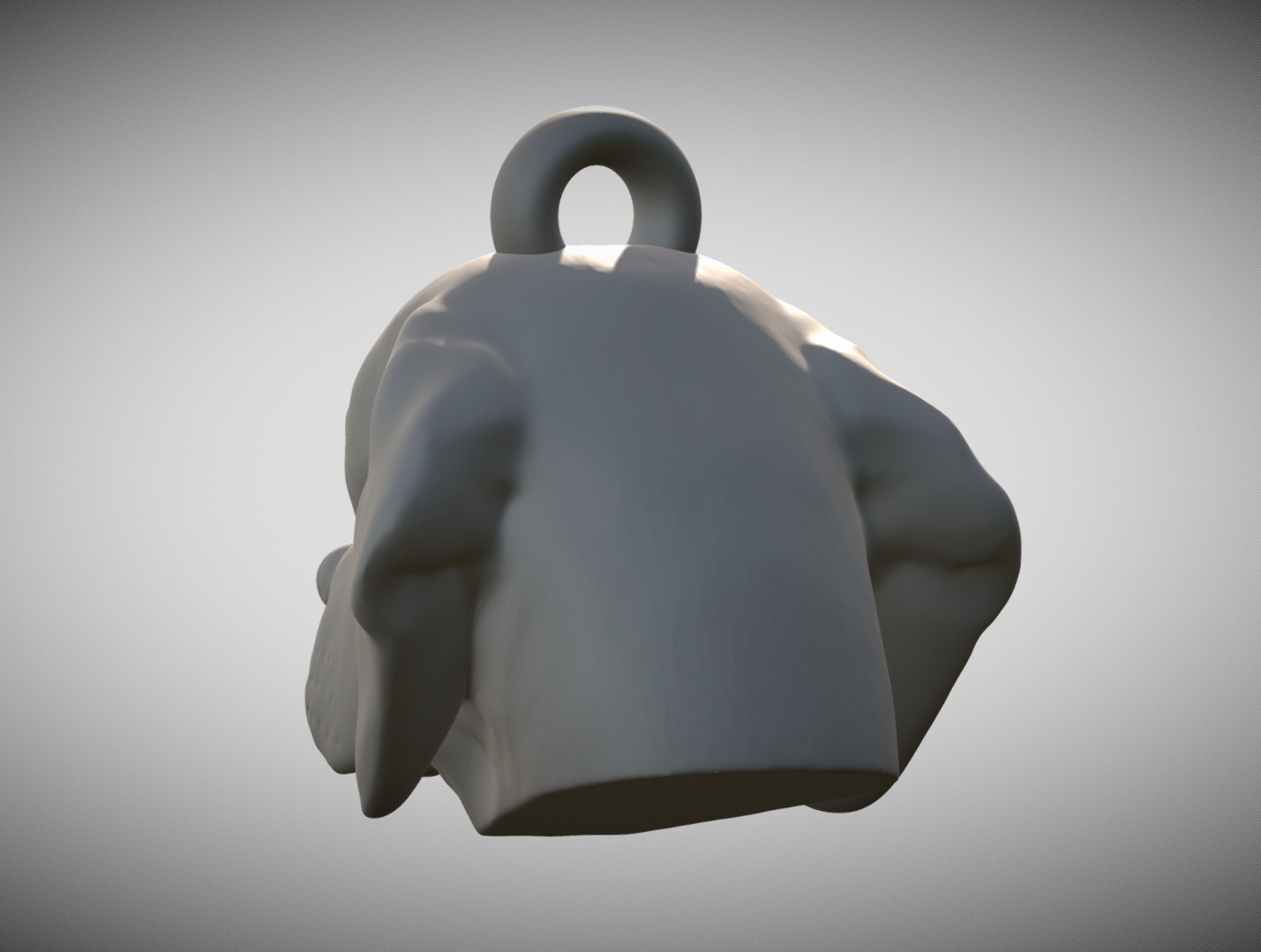 Beagle dog head key ring for 3D printing 3D print model_3