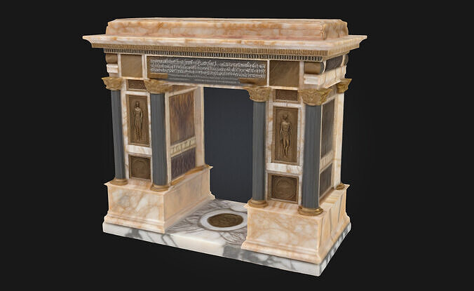 Marble Miniature Arch  Elegance in Small Scale 3D model