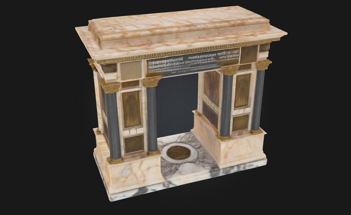 Marble Miniature Arch Elegance in Small Scale 3D model_4
