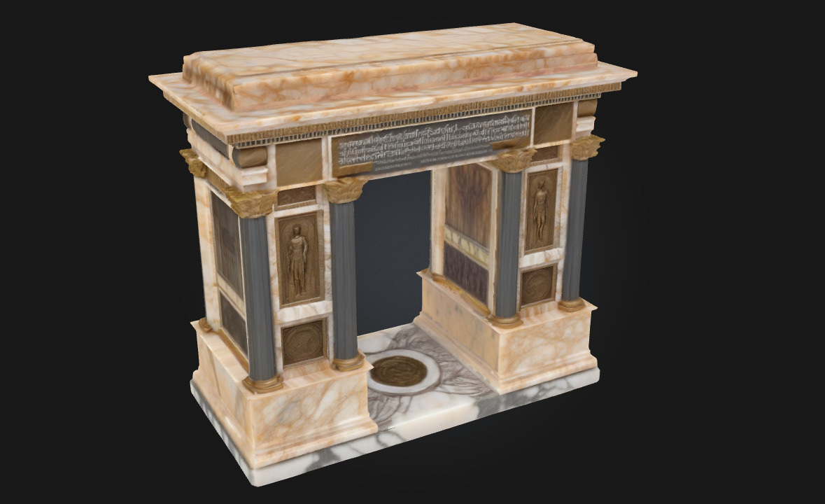 Marble Miniature Arch Elegance in Small Scale 3D model_1