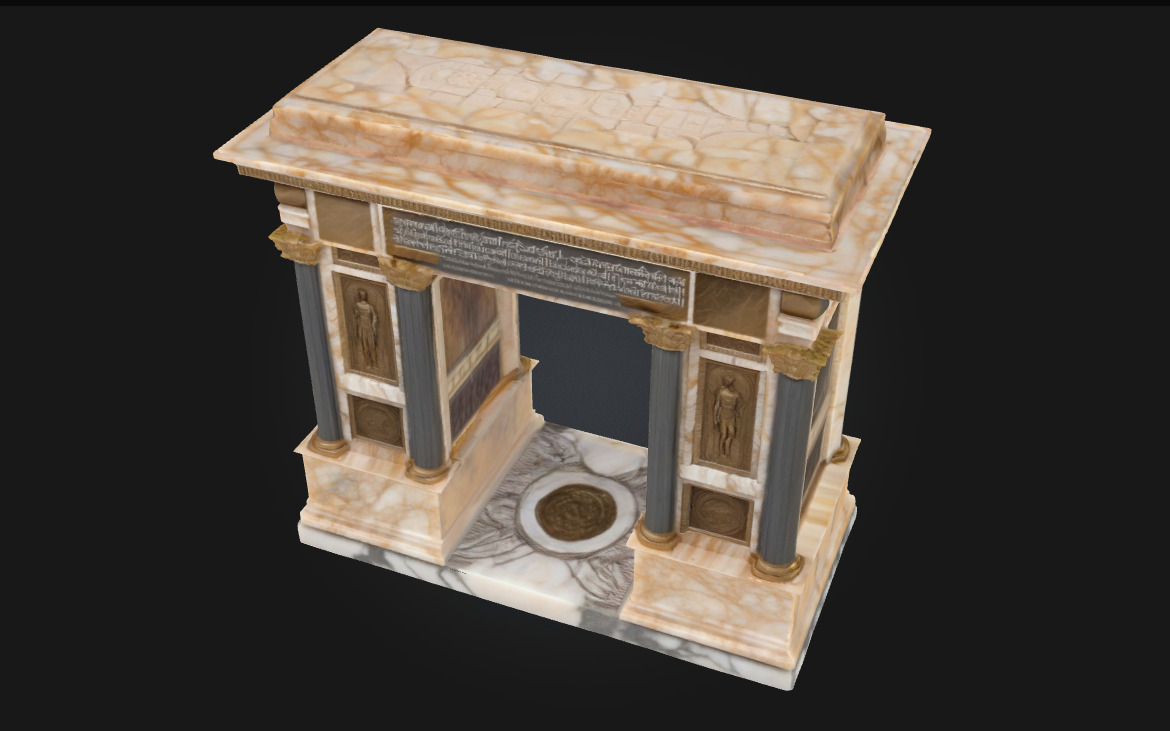 Marble Miniature Arch Elegance in Small Scale 3D model_5