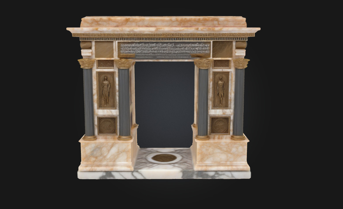 Marble Miniature Arch Elegance in Small Scale 3D model_2