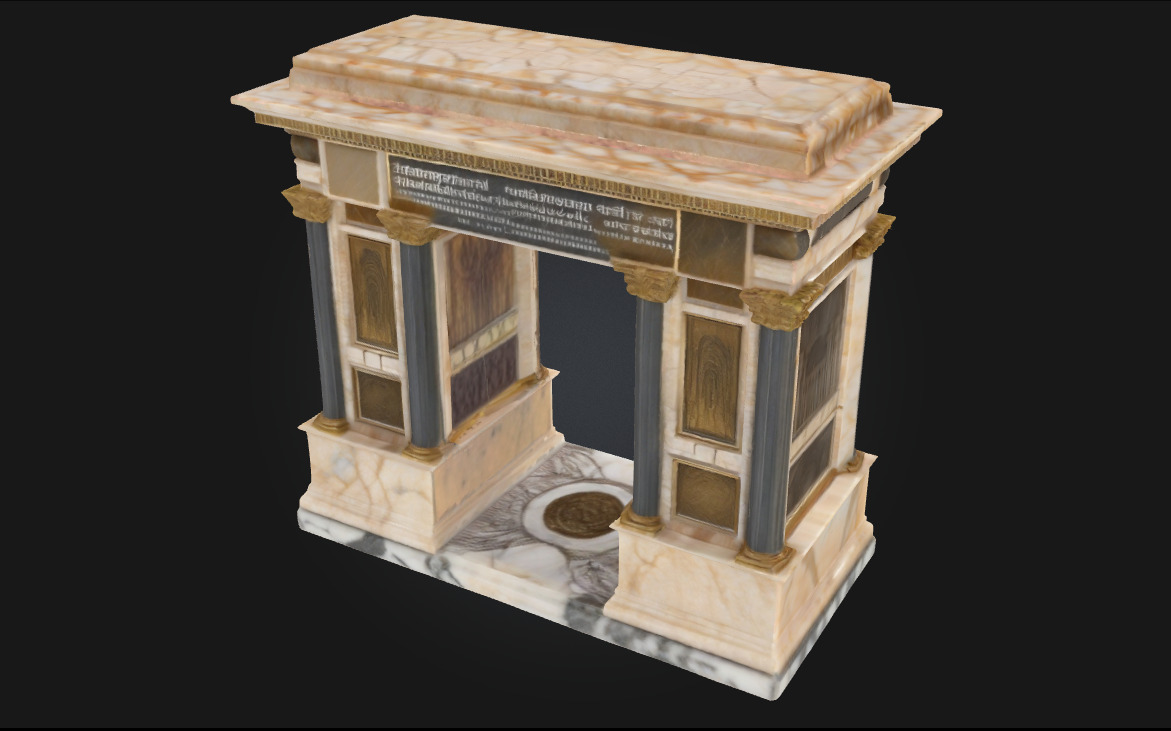 Marble Miniature Arch Elegance in Small Scale 3D model_3