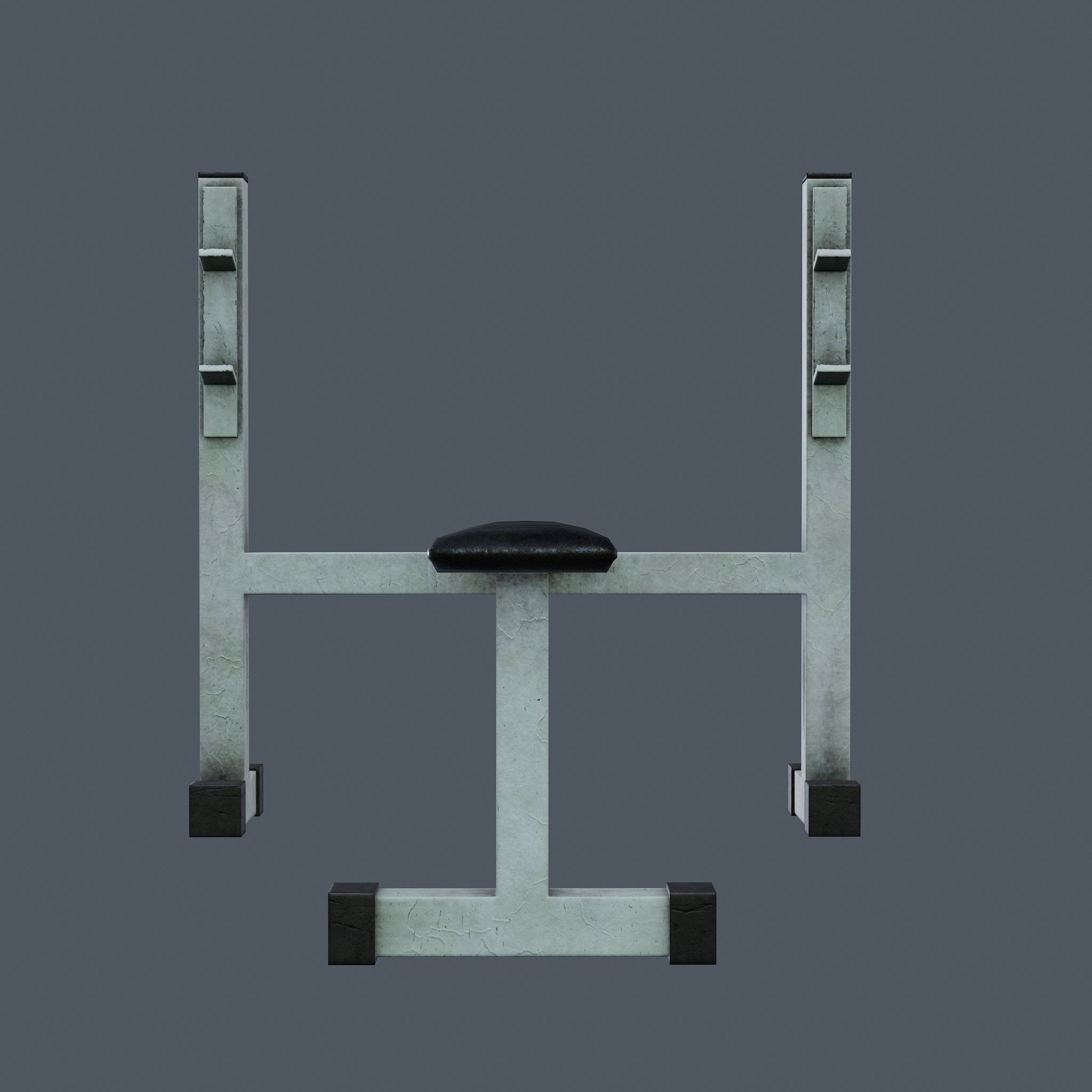 Barbell Bench and Weights Pack - PBR Game Ready Low-poly 3D model_9