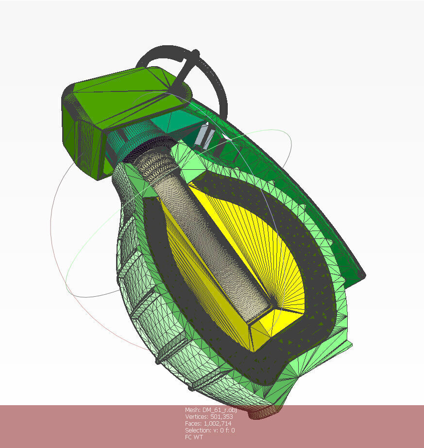 German DM61 DM61A1 hand grenade assembly moulage 3D model_24