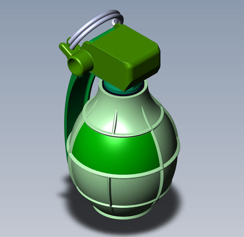 German DM61 DM61A1 hand grenade assembly moulage 3D model_11
