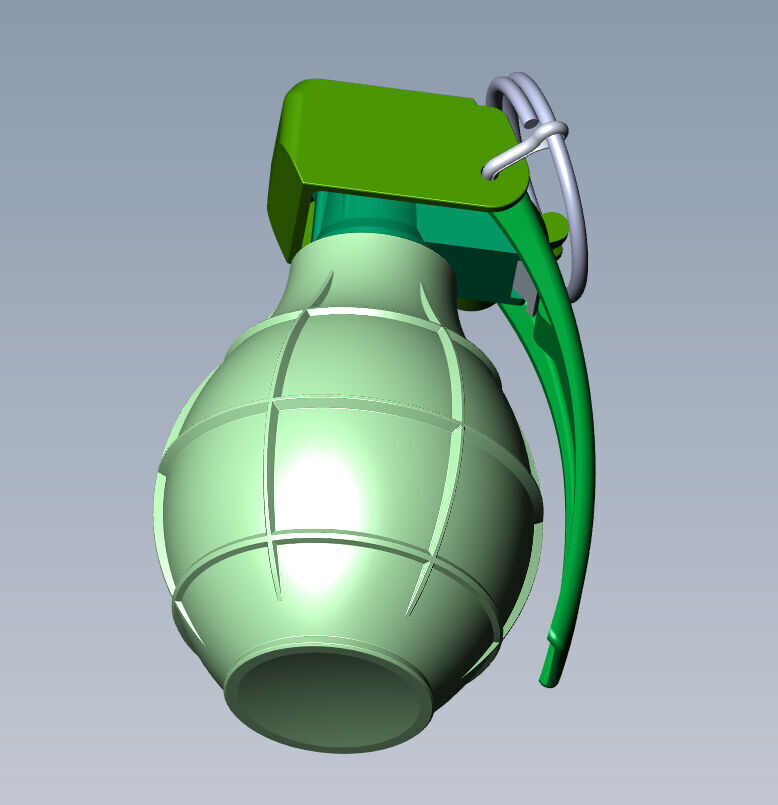 German DM61 DM61A1 hand grenade assembly moulage 3D model_12
