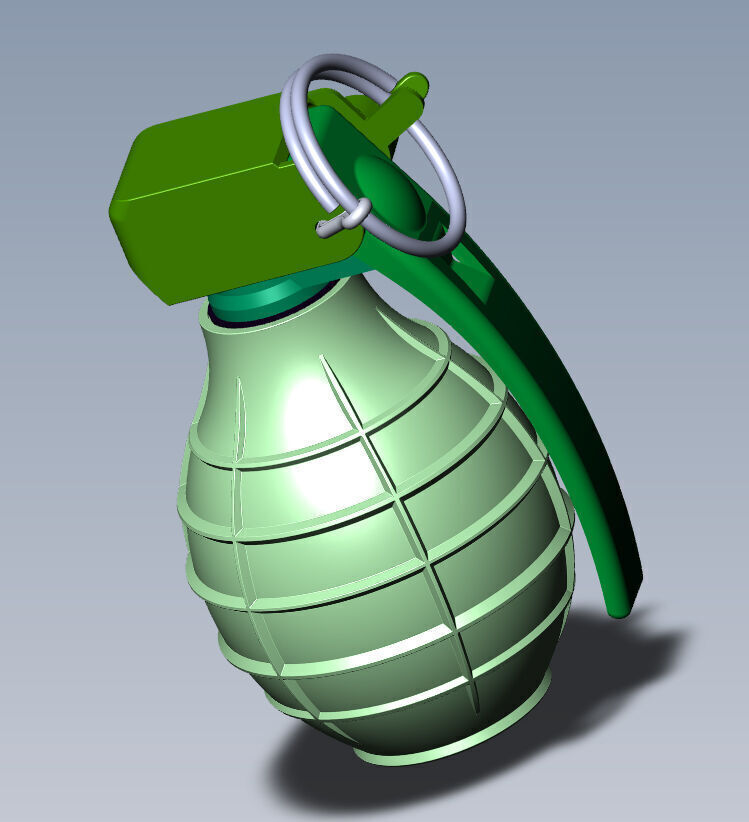 German DM61 DM61A1 hand grenade assembly moulage 3D model_7