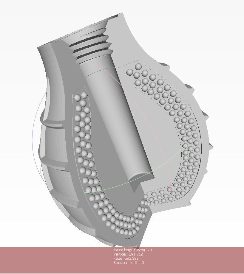 German DM61 DM61A1 hand grenade assembly moulage 3D model_28