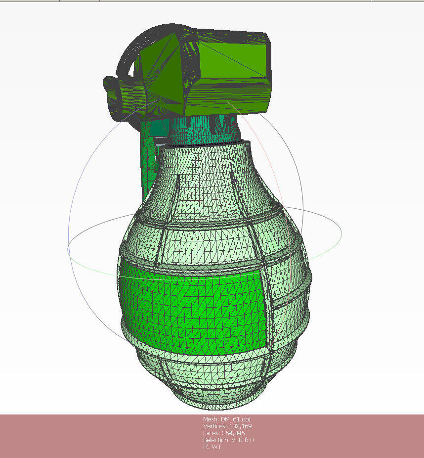 German DM61 DM61A1 hand grenade assembly moulage 3D model_19