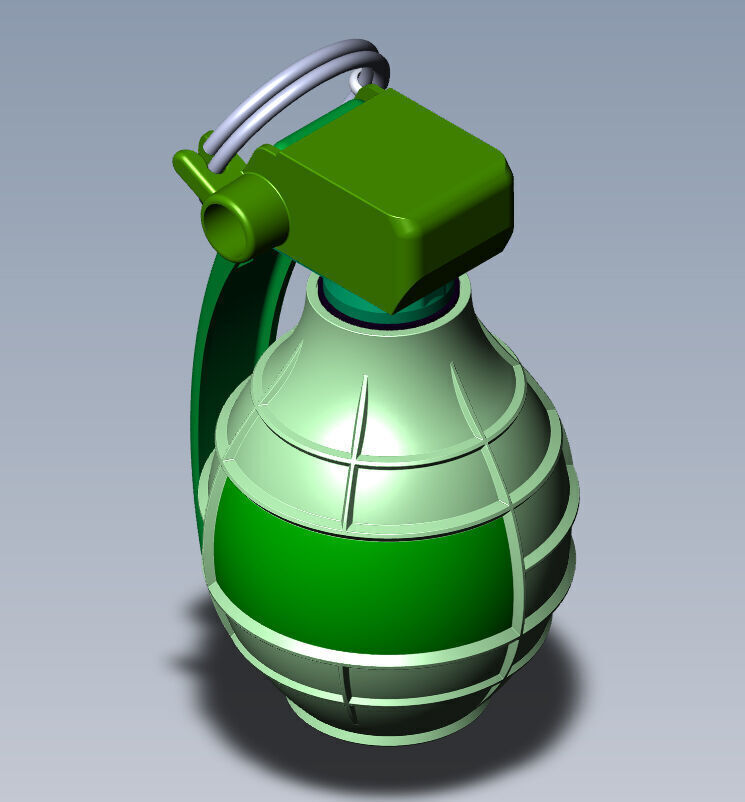 German DM61 DM61A1 hand grenade assembly moulage 3D model_6