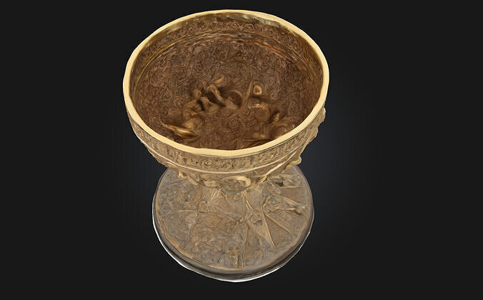 Chalice of Embellished Elegance  A Regal Vessel of Artistry 3D model 2