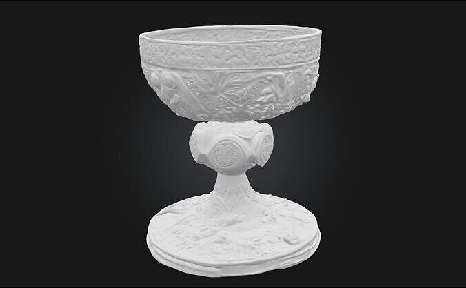 Chalice of Embellished Elegance  A Regal Vessel of Artistry 3D model 5