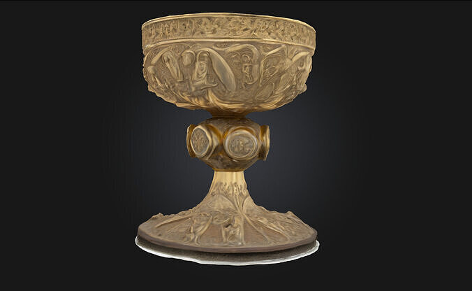 Chalice of Embellished Elegance  A Regal Vessel of Artistry 3D model 3
