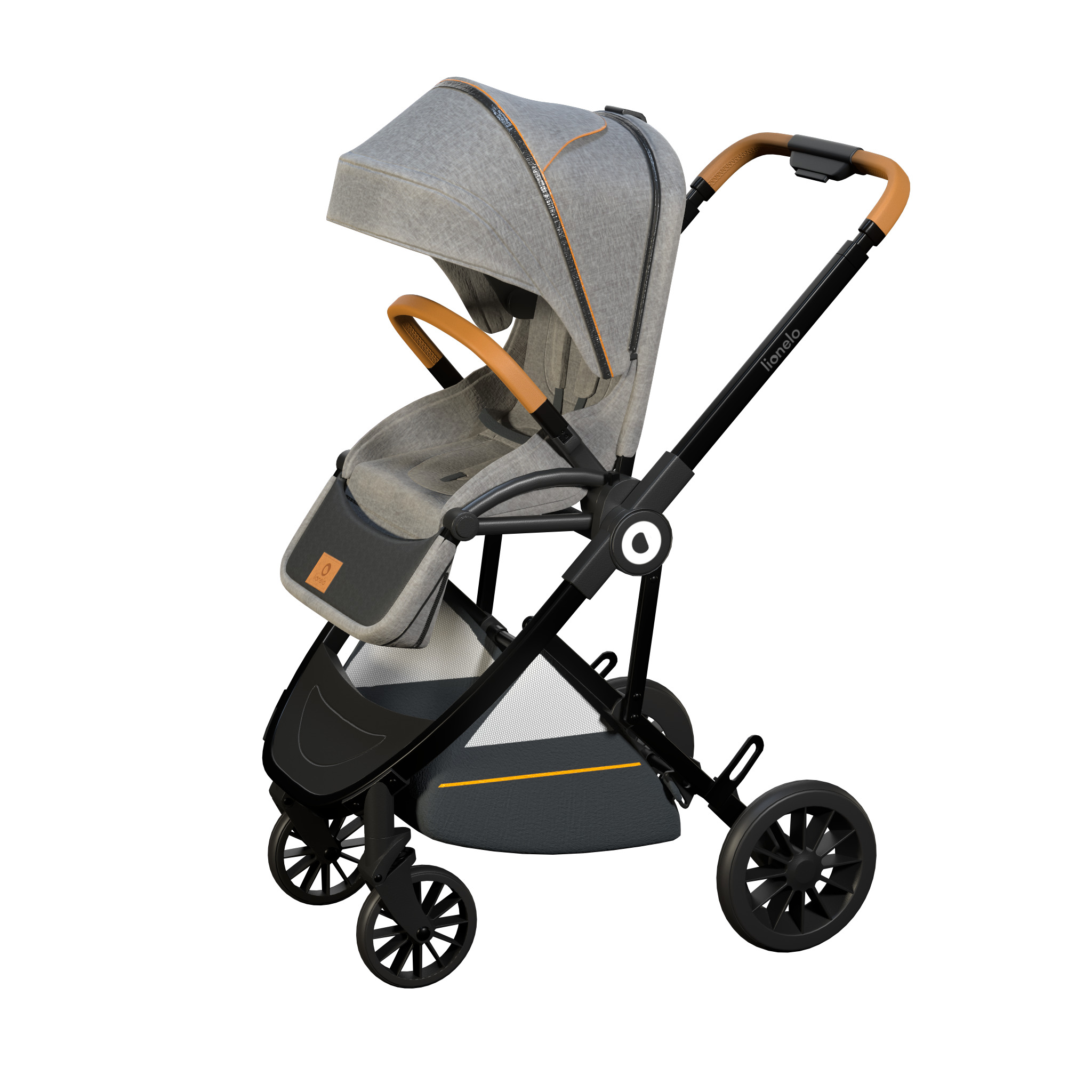 Stroller Low-poly 3D model_5