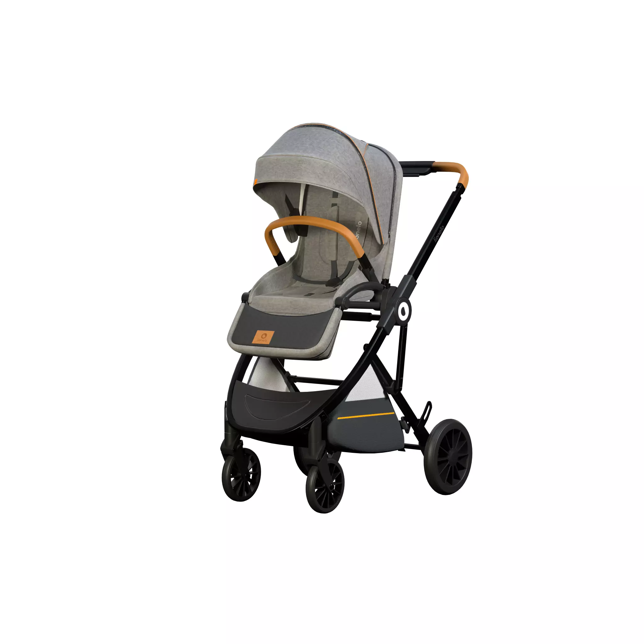 Stroller Low-poly 3D model_0