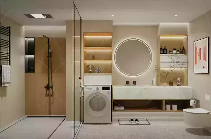 3DS MAX  WABI SABI STYLE 3D TOILET 0031