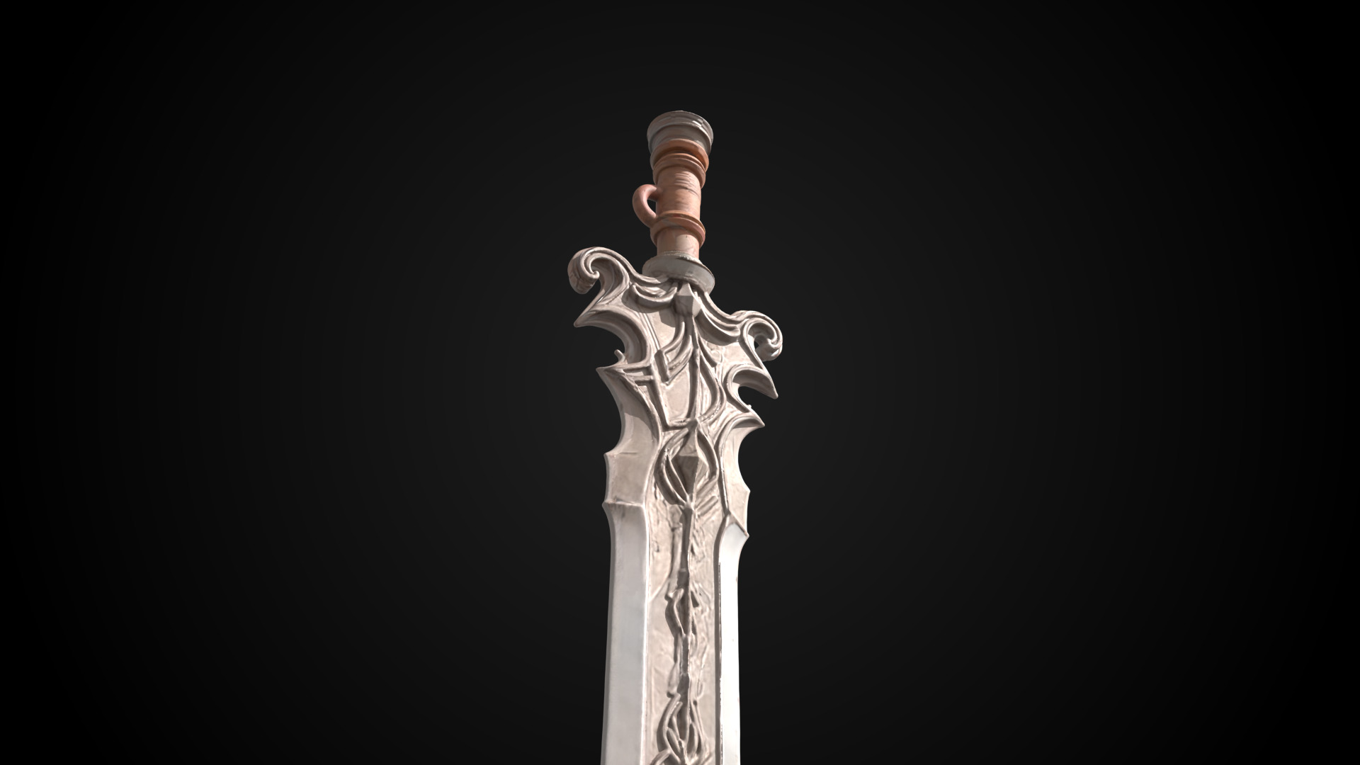 Stylized Sword - Crusader Blade Lionbrand - Game Ready 3D model_9